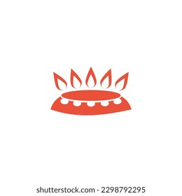 Gas stove burner icon. kitchenware stove icon.