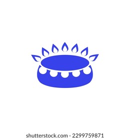 Icono de quemador de estufa de gas. ícono de cocina de utensilios de cocina.