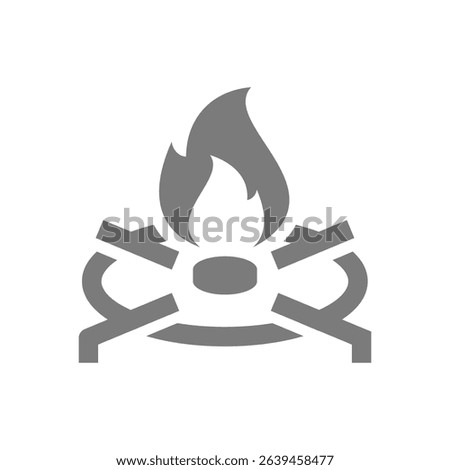 Gas stove burner. Simple vector icon.