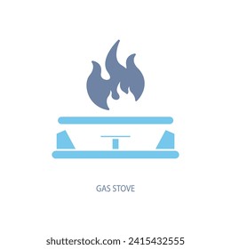 gas stove concept line icon. Simple element illustration. gas stove concept outline symbol design.