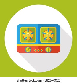 gas stove flat icon