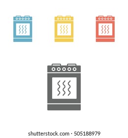 gas stove flat icon
