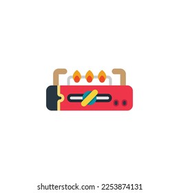 Gas stove flat icons. Vector illustration. Isolated icon suitable for web, infographics, interface and apps.