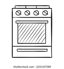 Gasolina. Ilustración vectorial dibujada por mano