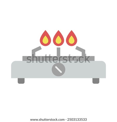 Gas stove icon. Burner icon. Vector.