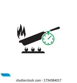 ilustración vectorial de iconos de la cocina de gas 