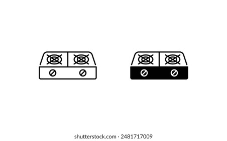 Gas Stove icon design with white background stock illustration