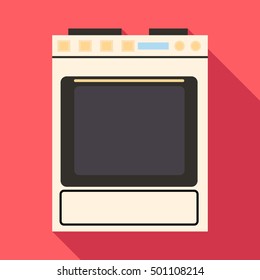 Gas stove icon. Flat illustration of gas stove vector icon for web