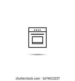 Gas stove . Icon in a linear style.