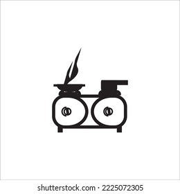 Logo für Gasherd-Symbol, Vektorgrafik