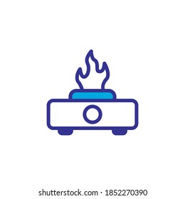 gas stove icon, vector, color style design