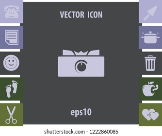 Gas stove icon, vector design element