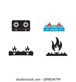 Gas stove icon vector design illustration logo template.