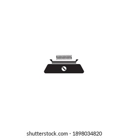 Plantilla del logotipo de la ilustración de la ilustración del vector del icono de la cocina de gas.