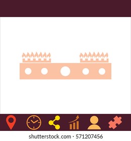Gas stove  icon. Vector design.
