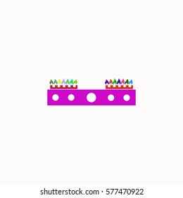 Gas stove  icon Vector design. Colored illustration.
