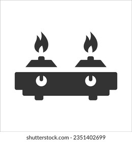Gas stove icon, Vector Graphics