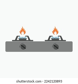 Gas stove icon. Vector illustration of Flame Gas Fire Stock illustration for free download. svg