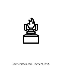 Gas stove icon vector illustration logo template for many purpose. Isolated on white background.