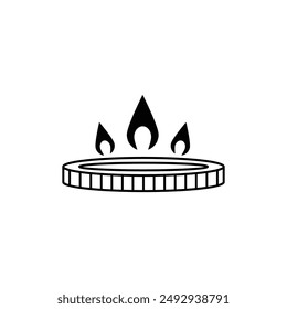 gas stove icon vector template illustration logo design
