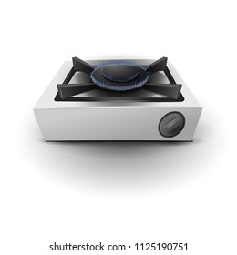 Gas stove: Isolated image with white background. Vector image