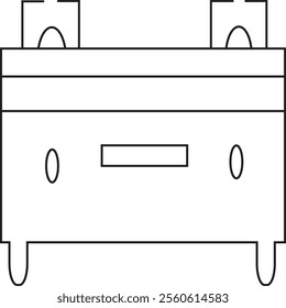 A gas stove is a kitchen appliance that uses gas to cook food.