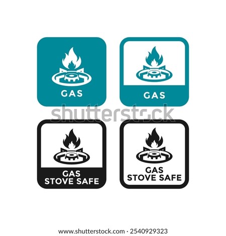  Gas stove logo vector design. Suitable for business, cooking, industry, websites, web design,
