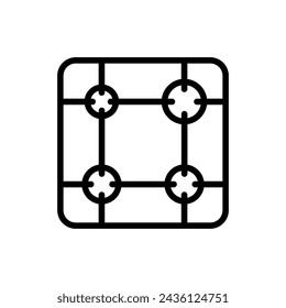 Gas stove outline vector icon isolated on white background. Gas stove line vector icon for web, mobile and ui design