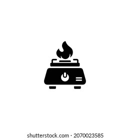 Gas stove simple flat icon vector illustration