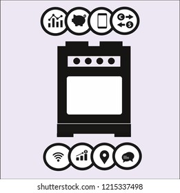 GAS STOVE VECTOR ICON