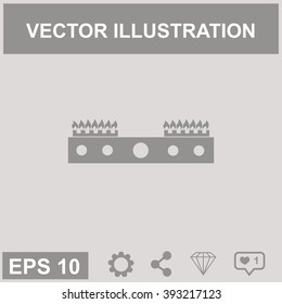 Gas stove vector icon.