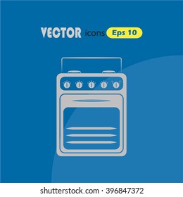 Gas stove vector icon