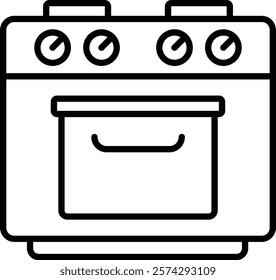 Gas stove vector icon. Can be used for printing, mobile and web applications.
