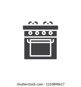 Gas stove vector icon. filled flat sign for mobile concept and web design. Oven simple solid icon. Cooker symbol, logo illustration. Pixel perfect vector graphics