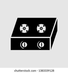 Gas stove vector icon gray background. EPS 10