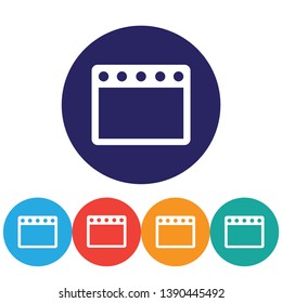 Gas stove  vector icon , lorem ipsum Flat design