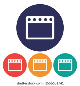 Gas stove vector icon , lorem ipsum Flat design