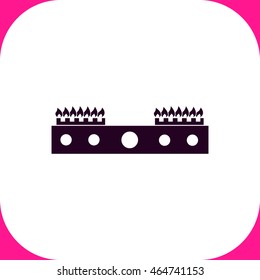 Gas stove vector icon on white background.