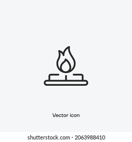 Gas stove vector icon. Premium quality.