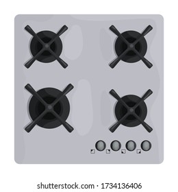 Gas stove vector icon.Cartoon vector icon isolated on white background gas stove.