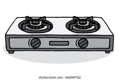 gas stoves / cartoon vector and illustration, hand drawn style, isolated on white background.