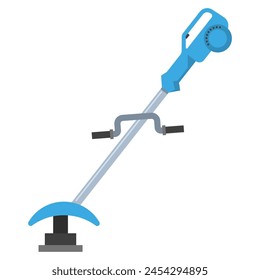 Gas string trimmer vector cartoon illustration isolated on a white background.