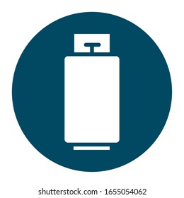 bloque de depósitos de gas y diseño de iconos de estilo plano, Industria petrolera, tecnología energética, producción industrial y tema del petróleo. Ilustración de vectores