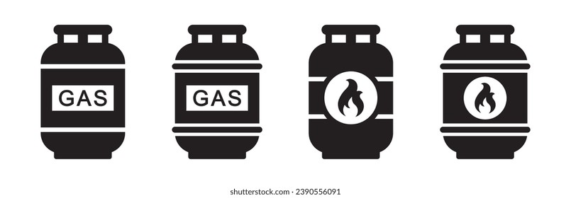 Gas tank icon. Flammable gas icon, vector illustration