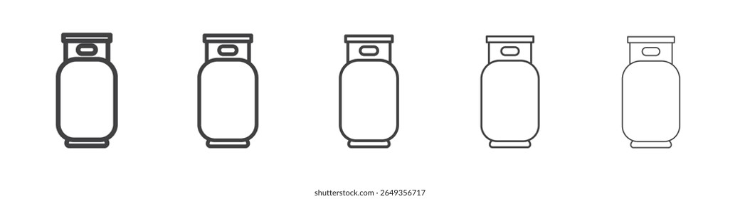 Gas tank icon Line graphics illustration symbol