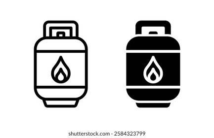 Gas tank icon. LPG gas tank symbol. Suitable for propane gas cylinder graphic resources.