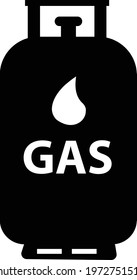 gas tank icon on white background. gas cylinder tank sign. liquefied petroleum gas cylinder symbol. flat style.