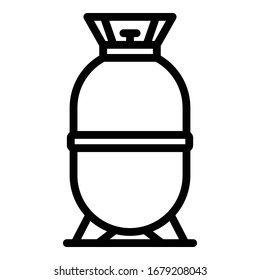 Gas tank icon. Outline gas tank vector icon for web design isolated on white background
