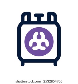 Icono de tanque de gas. Icono de Vector de doble tono para su Sitio web, móvil, presentación y diseño de logotipo.