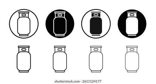 Gas tank icon Vector flat thin line illustration